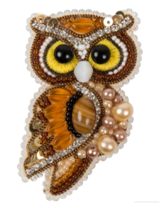 click here to view larger image of Crystal Art Owl (counted cross stitch kit)