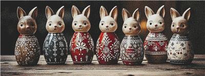 click here to view larger image of Vintage Christmas Bunnies (chart)