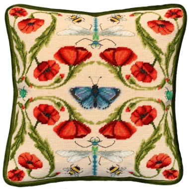 click here to view larger image of Bright & Beautiful Cushion (needlepoint kit)