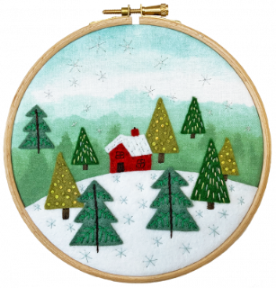 click here to view larger image of Cottage in the Woods (embroidery kit)