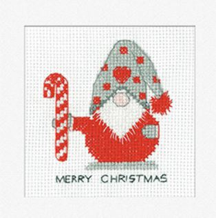 click here to view larger image of Gonk Candy Cane Cards (counted cross stitch kit)