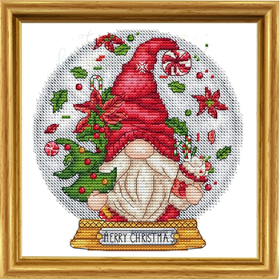 click here to view larger image of Snow Globe Christmas Gnome  (chart)