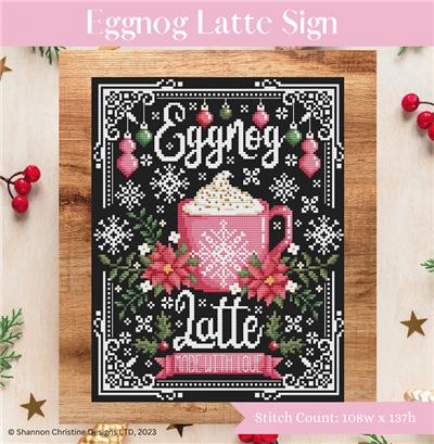 click here to view larger image of Eggnog Latte Sign (chart)