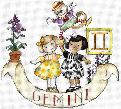 click here to view larger image of Gemini - Mary Engelbreit (counted cross stitch kit)