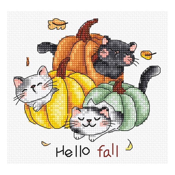 click here to view larger image of Hello Fall (counted cross stitch kit)