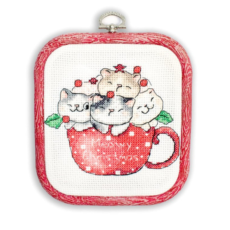 click here to view larger image of Meowy Christmas (counted cross stitch kit)