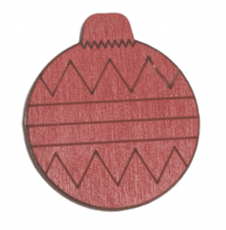 click here to view larger image of Wooden Magnetic Needle Holder - Christmas Ball (accessory)