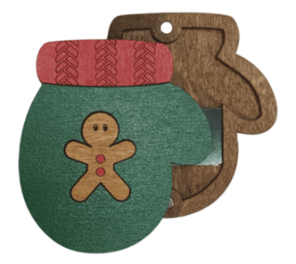 click here to view larger image of Wooden Needle Case - Christmas Mitten (accessory)