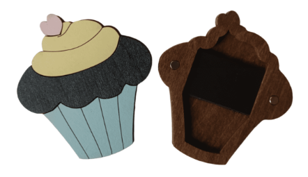 click here to view larger image of Wooden Needle Case - Chocolate Cupcake (accessory)