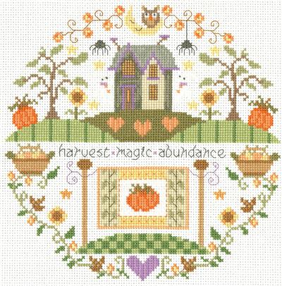 click here to view larger image of Midnight Quilt Cottage - Gail Bussi (counted cross stitch kit)