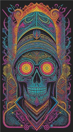 click here to view larger image of Psychedelic Skull (chart)