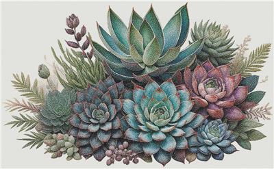 click here to view larger image of Grouping of Succulents (chart)