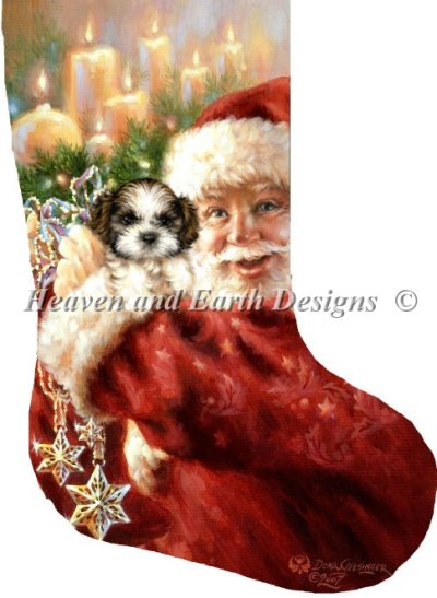 click here to view larger image of Stocking Shih Tzu for Christmas - Dona Gelsinger (chart)