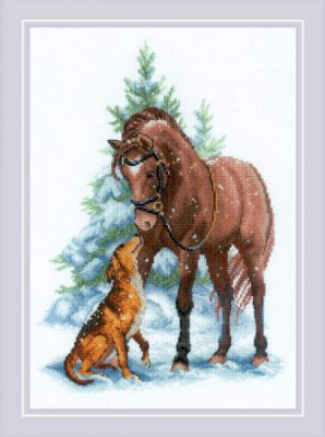 click here to view larger image of Hey Buddy! (counted cross stitch kit)