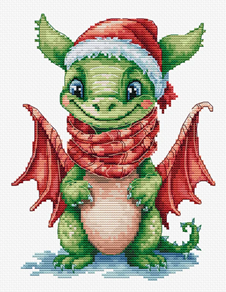 click here to view larger image of Happy Dragon, The (counted cross stitch kit)