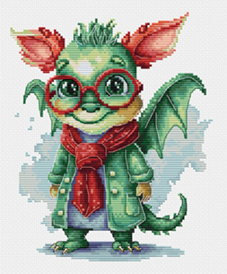 click here to view larger image of Elegant Dragon, The (counted cross stitch kit)