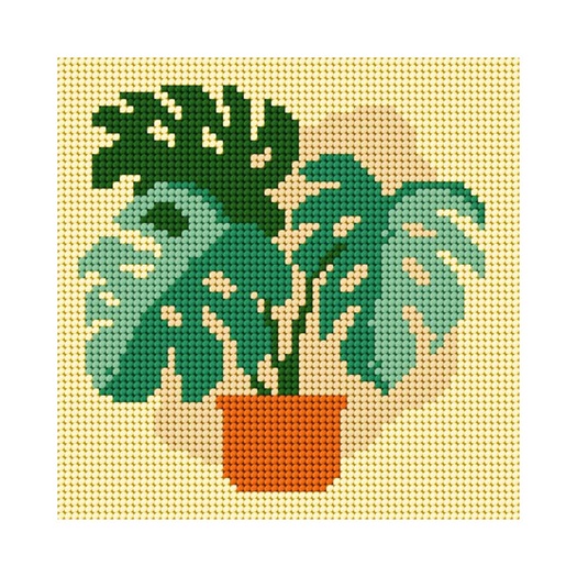 click here to view larger image of Monstera (needlepoint kit)