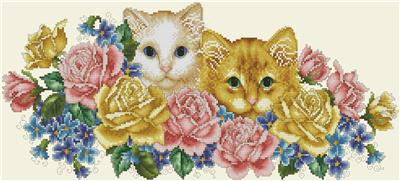 click here to view larger image of Rose Garden Kitties (chart)
