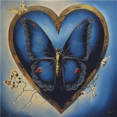 click here to view larger image of Surrealist Butterfly Heart (chart)