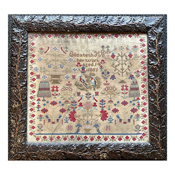 click here to view larger image of Elizabeth Hughes 1851 Sampler (chart)