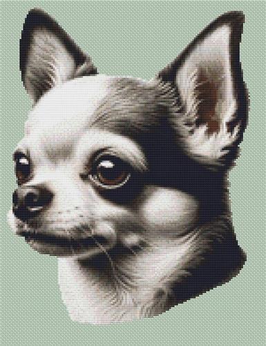 click here to view larger image of Black and White Chihuahua (chart)