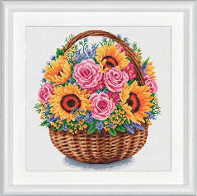click here to view larger image of Flower Basket (counted cross stitch kit)