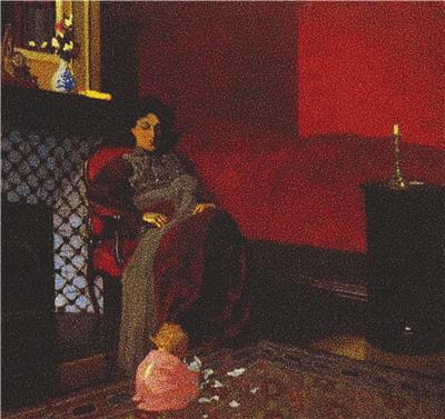 click here to view larger image of Red Room With Woman and Child (chart)
