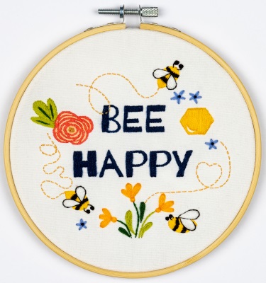 click here to view larger image of Bee Happy - Embroidery (embroidery kit)