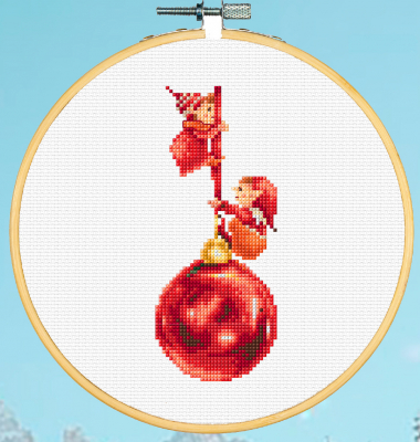 click here to view larger image of Christmas Elf 2 Ornament (counted cross stitch kit)