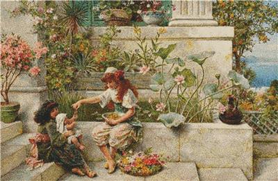 click here to view larger image of Children Playing by the Lily Pond (chart)