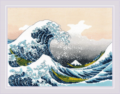 click here to view larger image of Great Wave off Kanagawa, The (counted cross stitch kit)