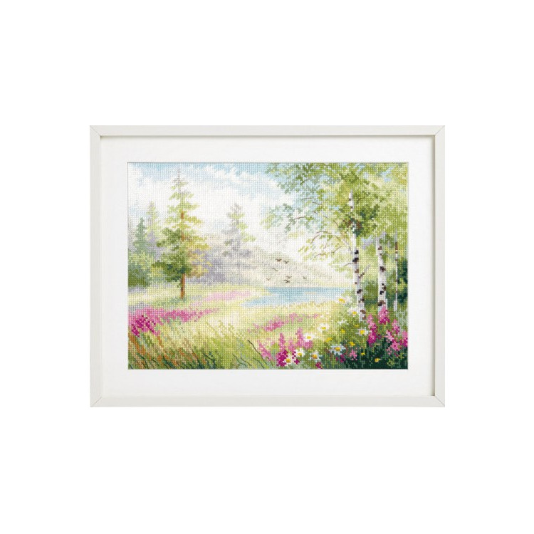 click here to view larger image of Blue Lake Silence (counted cross stitch kit)
