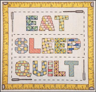 click here to view larger image of Eat Sleep Quilt (chart)