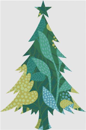 click here to view larger image of Abstract Leaf Christmas Tree (chart)