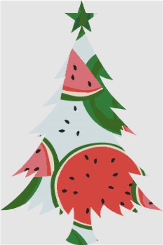 click here to view larger image of Watermelon Christmas Tree (chart)