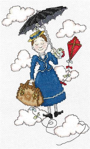 click here to view larger image of Mary Poppins - Mary Engelbreit (counted cross stitch kit)