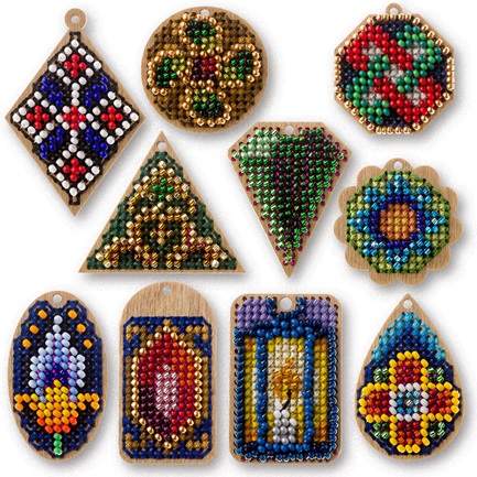 click here to view larger image of Ornament Kit/Wood - FLSW-004 (counted cross stitch kit)