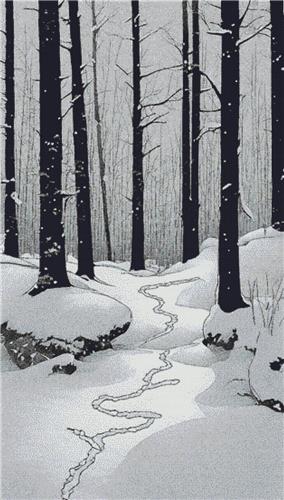 click here to view larger image of Snowy Forest Scene (chart)