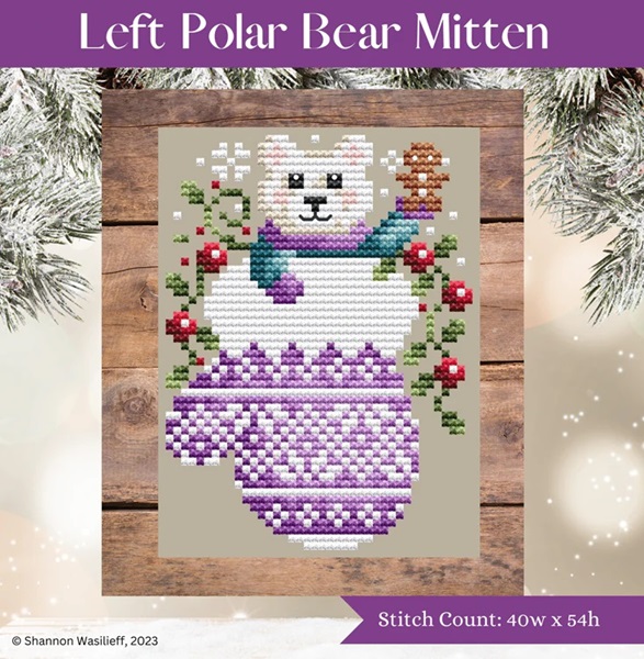 click here to view larger image of Left Polar Bear Mitten (chart)