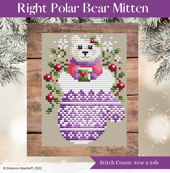 click here to view larger image of Right Polar Bear Mitten (chart)