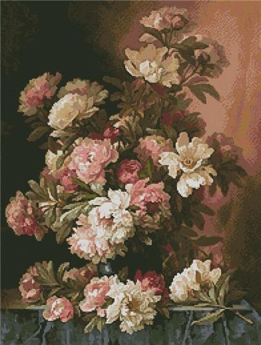 click here to view larger image of Pink and White Peonies (chart)