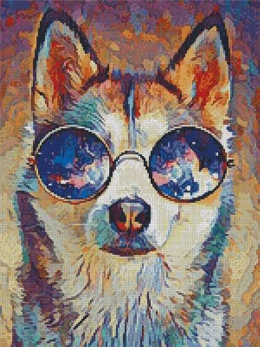 click here to view larger image of Mini Cool Abstract Husky (chart)