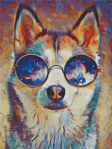 click here to view larger image of Cool Abstract Husky (chart)