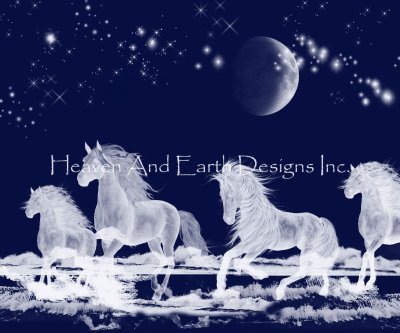 click here to view larger image of Silver Moon Ocean Spirit Horses - Solo Collection (chart)