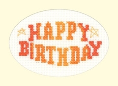 click here to view larger image of Happy Birthday Greeting Cards (counted cross stitch kit)