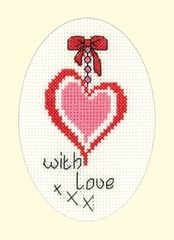 click here to view larger image of With Love Greeting Cards (counted cross stitch kit)