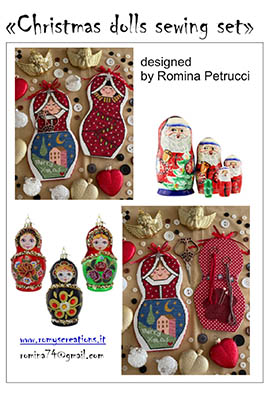 click here to view larger image of Christmas Dolls Sewing Set (chart)