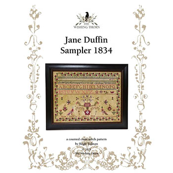click here to view larger image of Jane Duffin Sampler 1834 (chart)