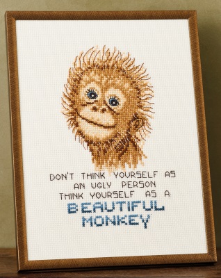 click here to view larger image of Orangutang (counted cross stitch kit)