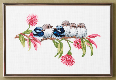 click here to view larger image of Blue Wren (counted cross stitch kit)